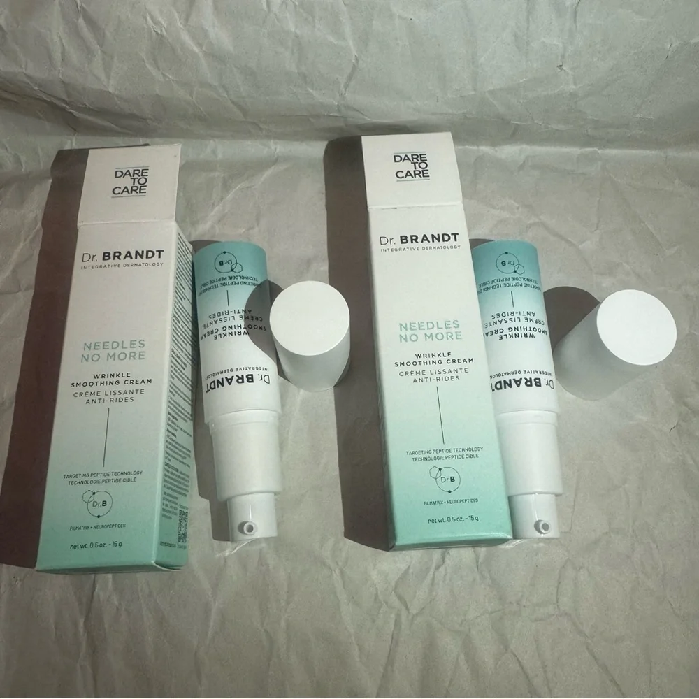 2 x Dr Brandt needles no more wrinkle smoothing cream